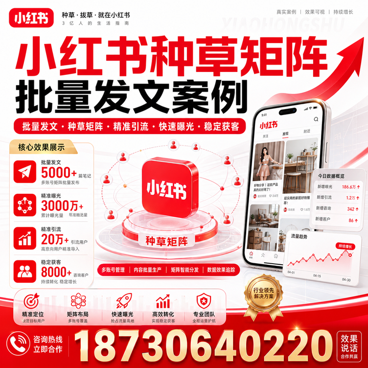 滁州小红书种草矩阵批量发文案例
